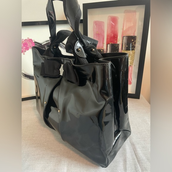 Salvatore Ferragamo Selene Patent Bow Tote - Picture 7 of 10